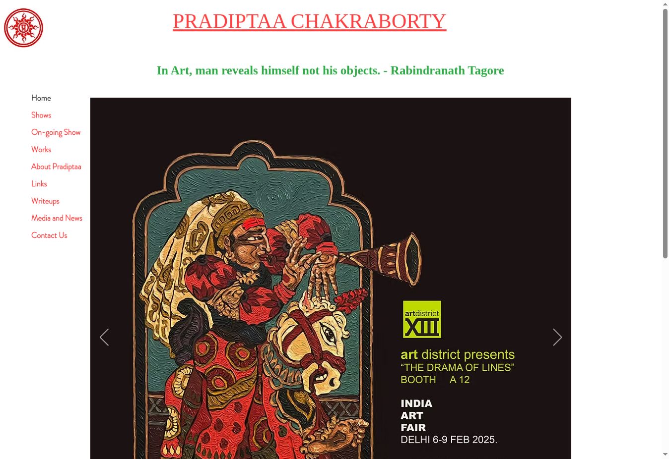 Pradiptaa Chakraborty homepage screenshot